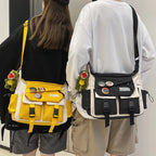 Harajuku Men Nylon Crossbody Bags for Women Messenger Bag Girls School Book Bags Youth Canvas Handbags Shoulder Bag Sac Bolsas